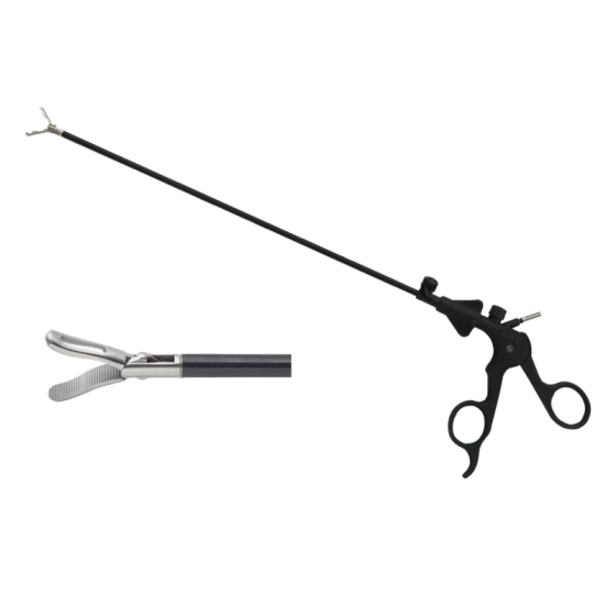 Laparoscopic surgical instrument grasping forceps (mesenteric band triangular hole) 5MMX330MM